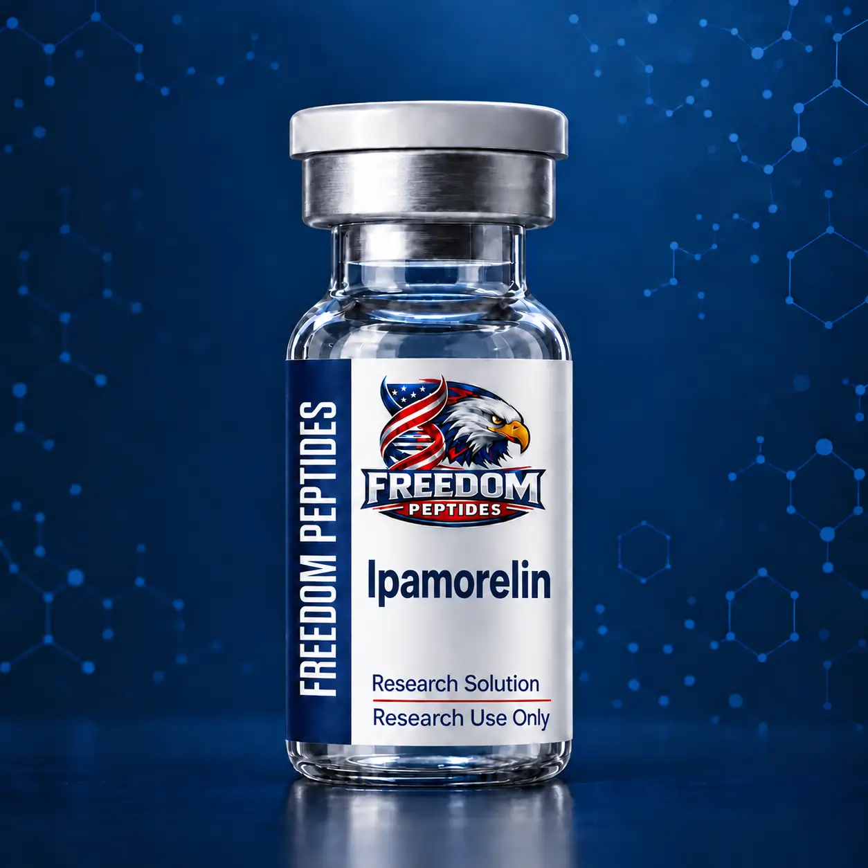 Ipamorelin research solution vial – Freedom Peptides