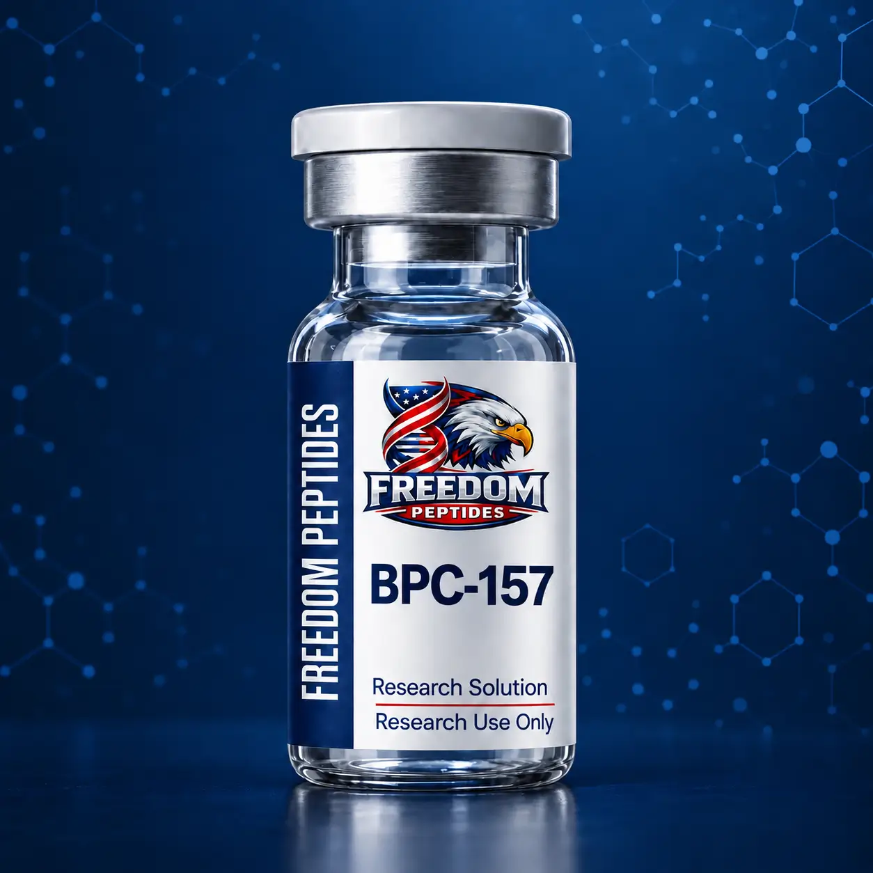 BPC-157 research solution vial – Freedom Peptides