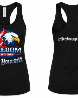 Black Freedom Peptides racerback tank top