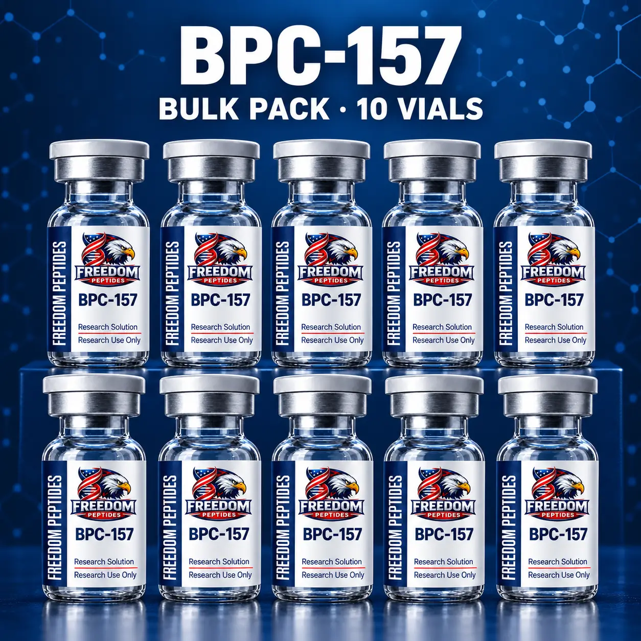 Bulk Pack BPC-157 research vials – Freedom Peptides