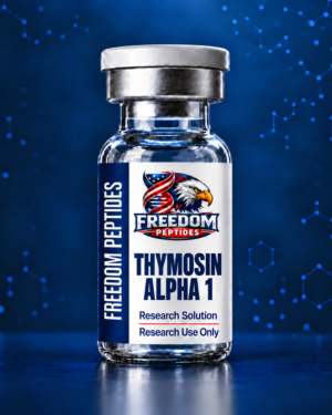 Thymosin Alpha 1 research peptide vial from Freedom Peptides